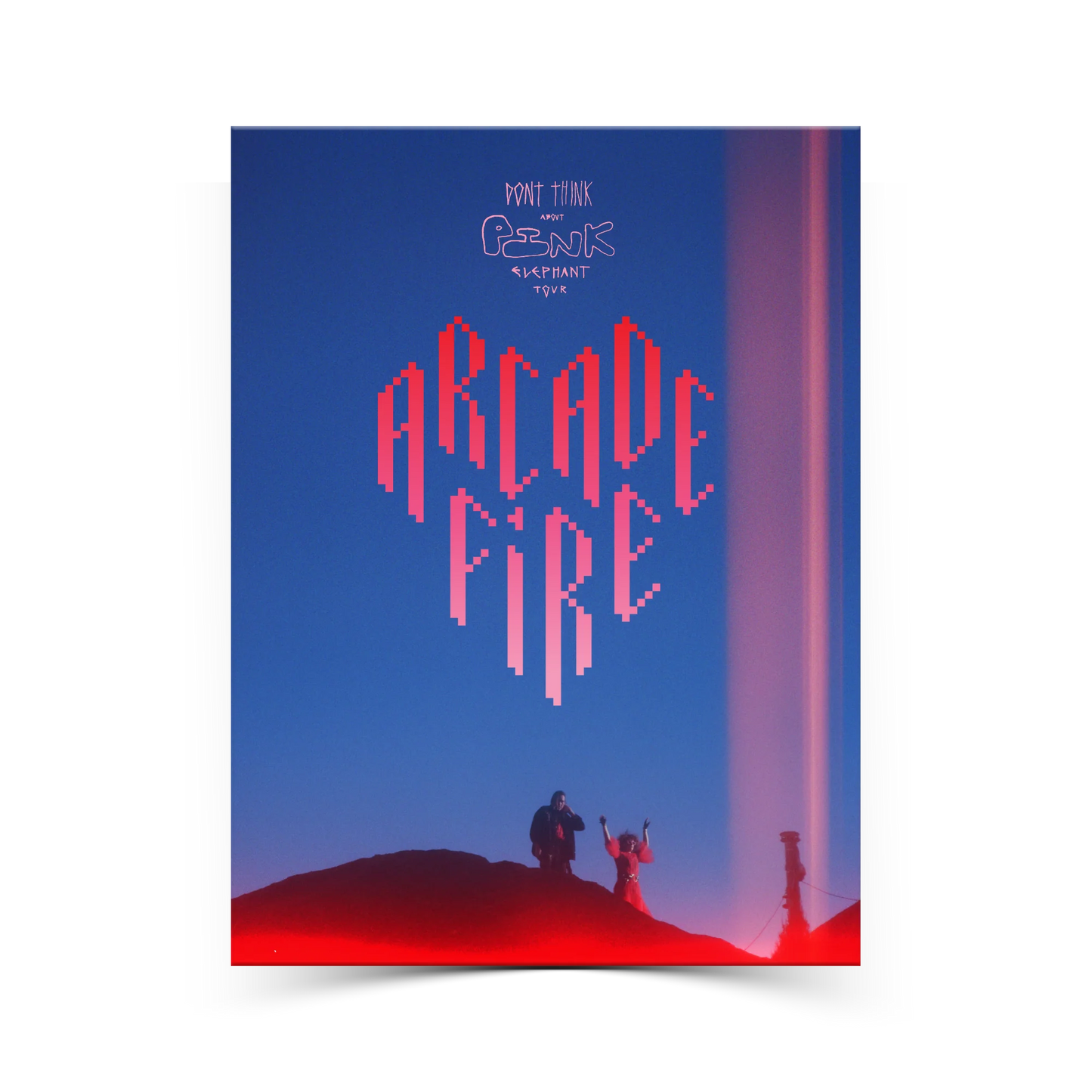 Arcade Fire - Pink Heart Poster