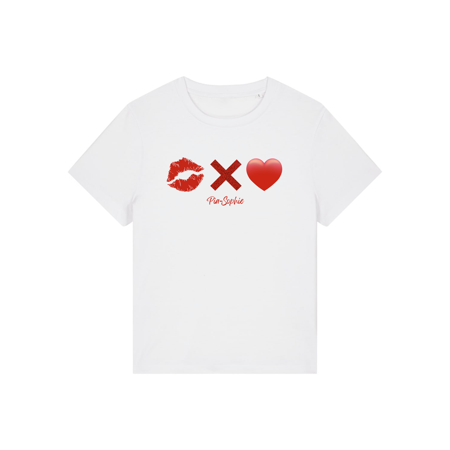 "Ein Kuss ohne Liebe " Unisex T-Shirt (weiß)