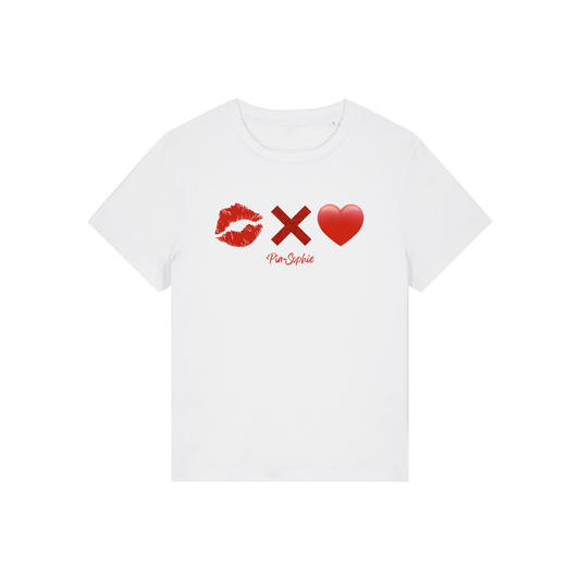"Ein Kuss ohne Liebe " Unisex T-Shirt (weiß)