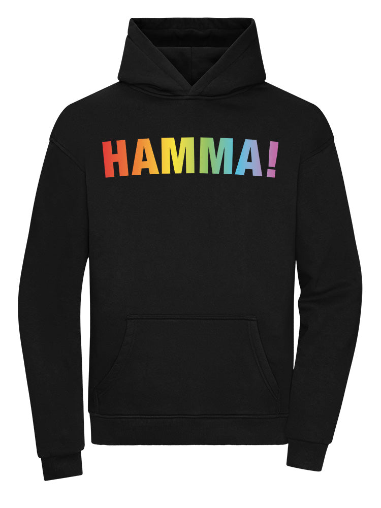 Regenbogen HAMMA! Hoodie (Schwarz)