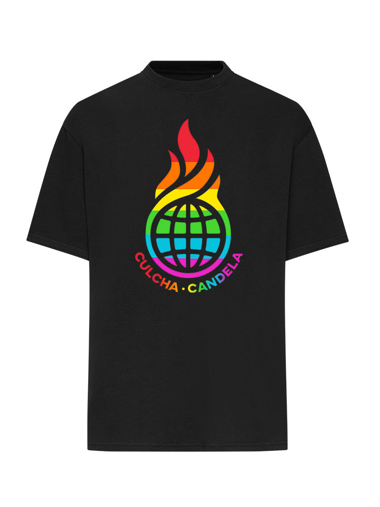 Regenbogen Logo T-Shirt (Schwarz)