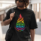 Regenbogen Logo T-Shirt (Schwarz)