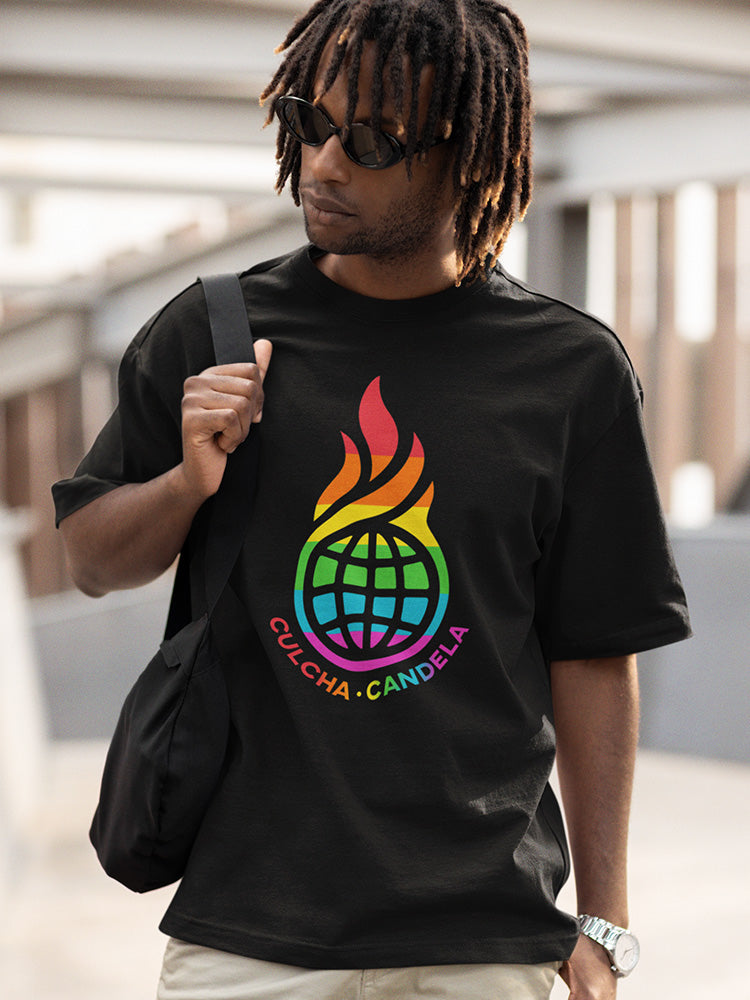 Regenbogen Logo T-Shirt (Schwarz)