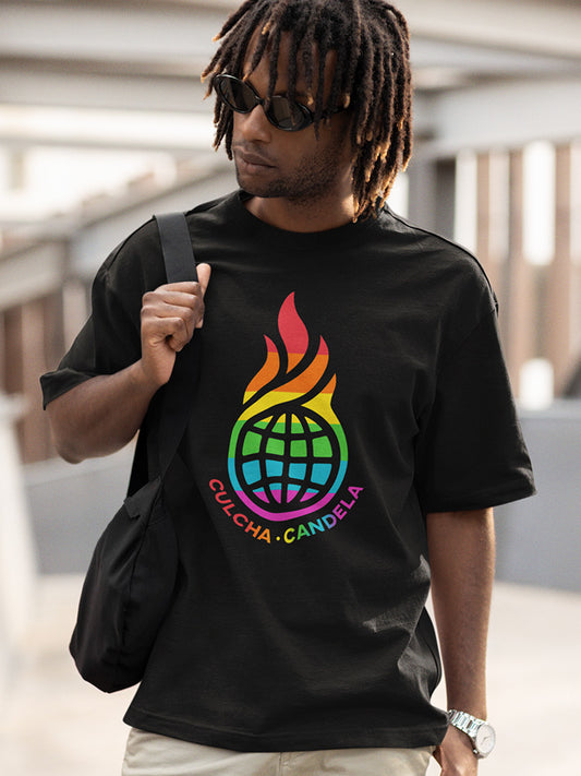 Regenbogen Logo T-Shirt (Schwarz)