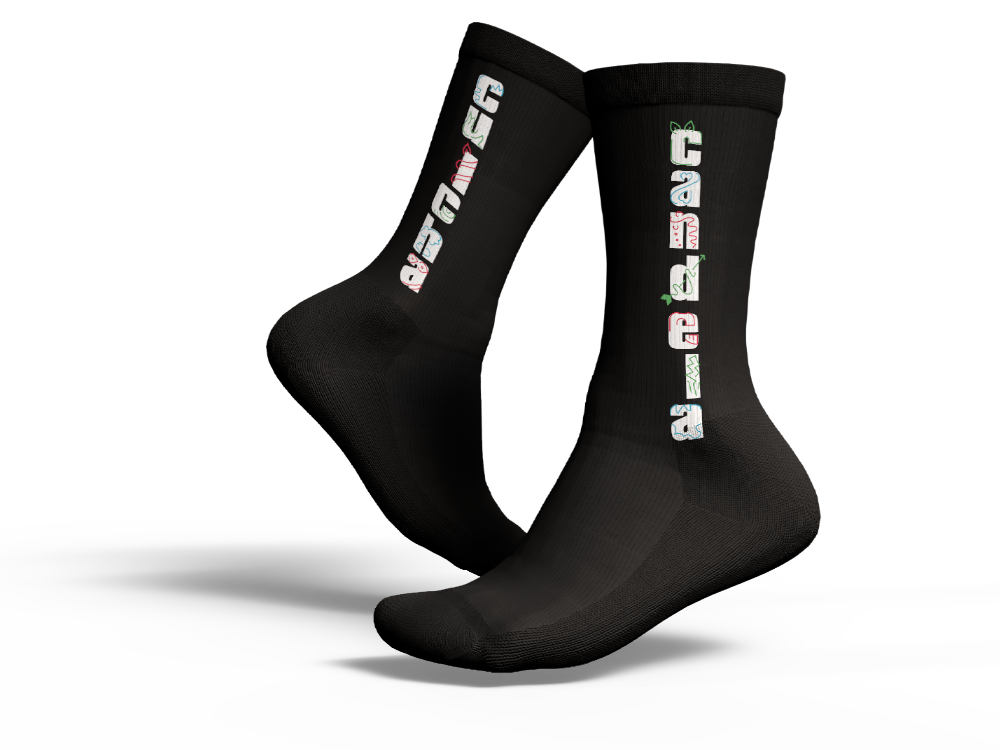 Socken (Schwarz/Weiß Schwarz)