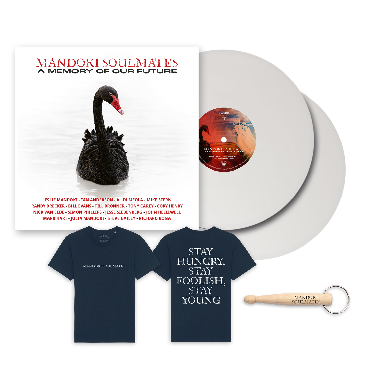 Mandoki Soulmates - A Memory Of Our Future (Ltd. Gatefold white 2LP + T-Shirt + Keychain)